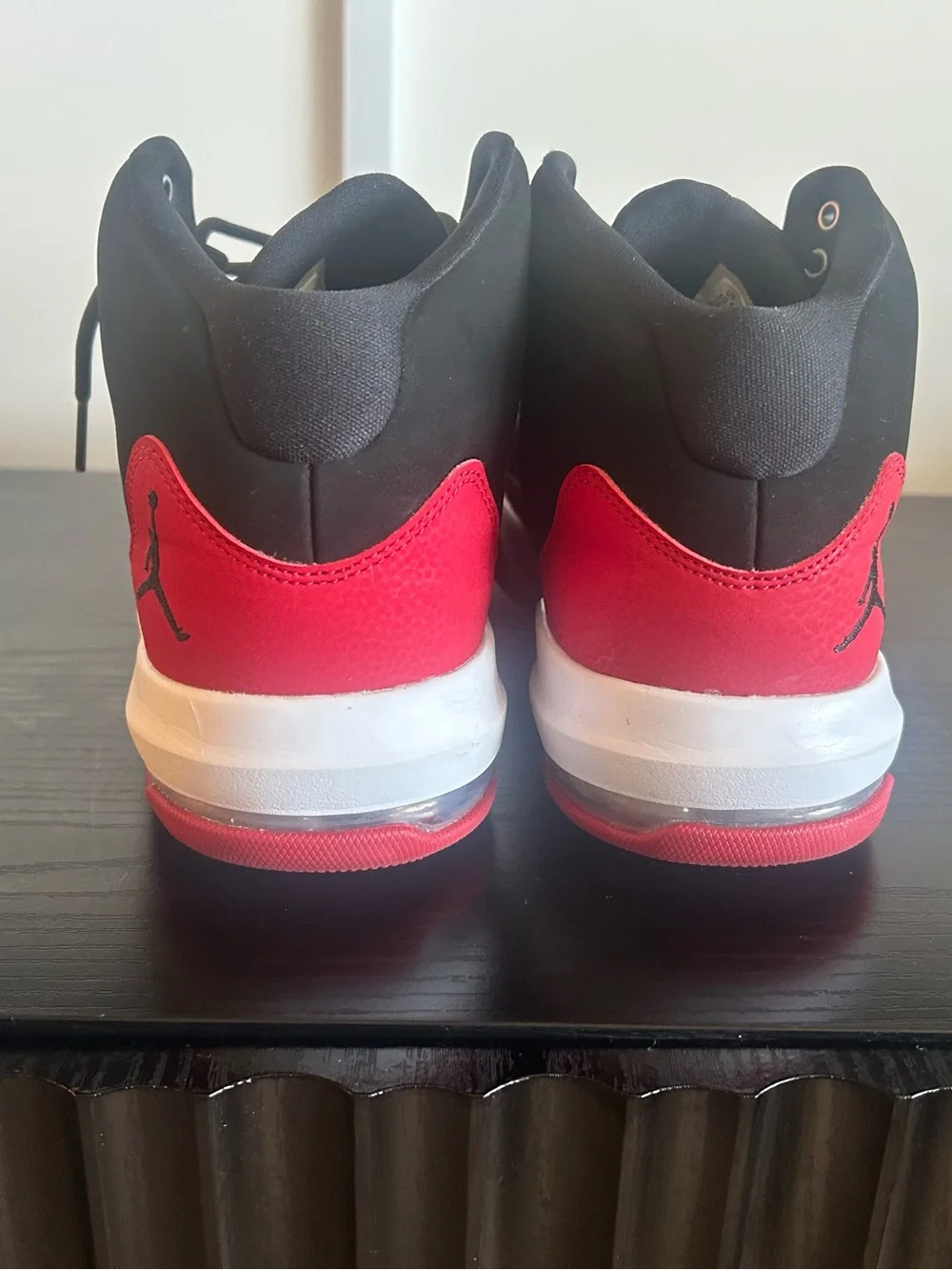 Men’s Jordan’s - Black and Red suede High-Top Basketball Sneakers